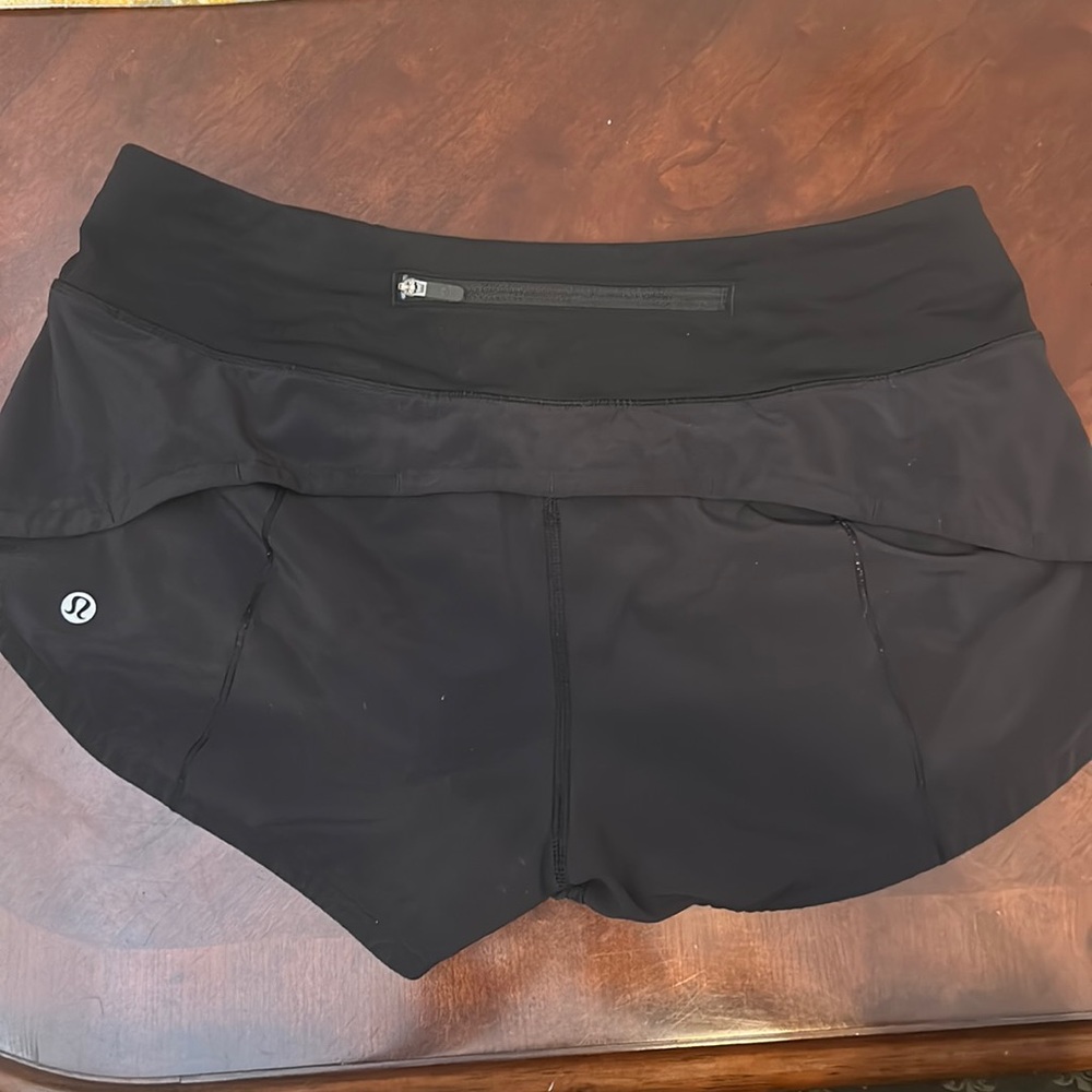 Black Lululemon Speed Up Shorts